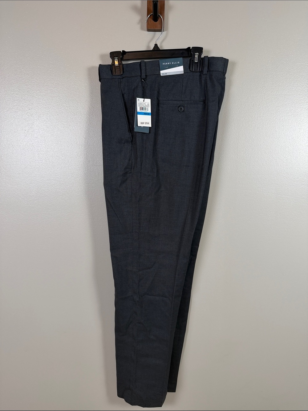 Perry Ellis Men's Charcoal Dress Pants 36x30